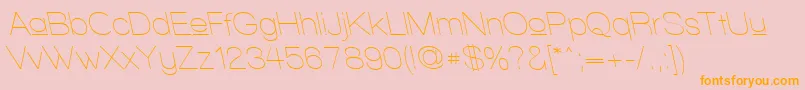 WalkwayUpperRevoblique Font – Orange Fonts on Pink Background