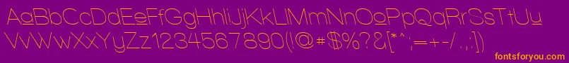 WalkwayUpperRevoblique Font – Orange Fonts on Purple Background