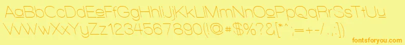 WalkwayUpperRevoblique Font – Orange Fonts on Yellow Background