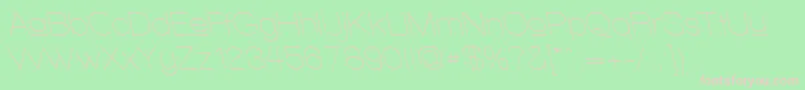 WalkwayUpperRevoblique Font – Pink Fonts on Green Background