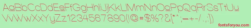 WalkwayUpperRevoblique Font – Red Fonts on Green Background