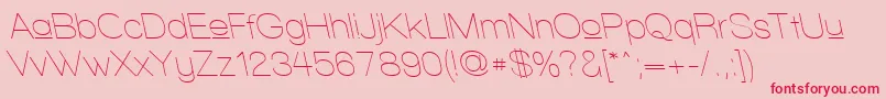 WalkwayUpperRevoblique Font – Red Fonts on Pink Background