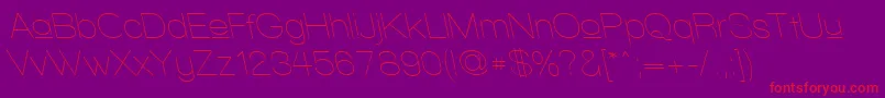 WalkwayUpperRevoblique Font – Red Fonts on Purple Background