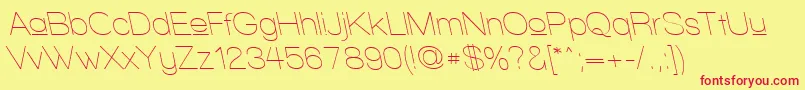 WalkwayUpperRevoblique Font – Red Fonts on Yellow Background