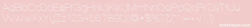 WalkwayUpperRevoblique Font – White Fonts on Pink Background