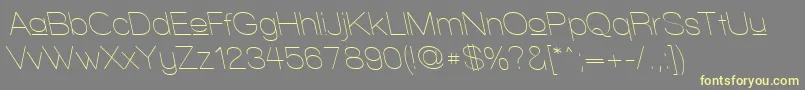 WalkwayUpperRevoblique Font – Yellow Fonts on Gray Background