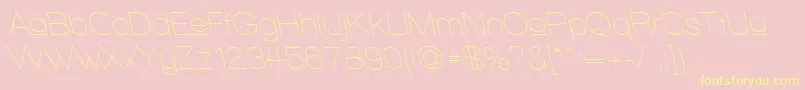 WalkwayUpperRevoblique Font – Yellow Fonts on Pink Background