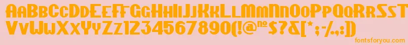 Chipfn Font – Orange Fonts on Pink Background