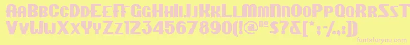 Chipfn Font – Pink Fonts on Yellow Background