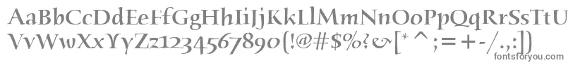フォントHumanaSerifItcMedium – 白い背景に灰色の文字
