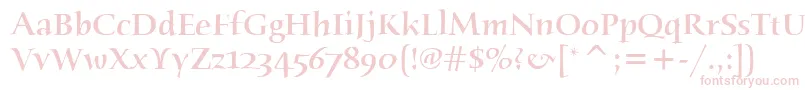 HumanaSerifItcMedium Font – Pink Fonts on White Background