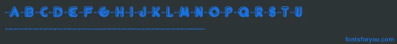 FtHelsingfurt Font – Blue Fonts on Black Background