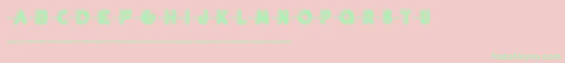 フォントFtHelsingfurt – ピンクの背景に緑の文字