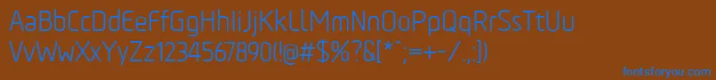 フォントTadaoRegular – 茶色の背景に青い文字