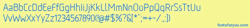 TadaoRegular Font – Blue Fonts on Yellow Background