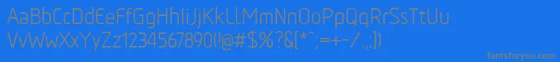 TadaoRegularフォントについての詳細 フォントTadaoRegular – 青い背景に灰色の文字