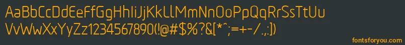 Шрифт TadaoRegular – оранжевые шрифты на чёрном фоне