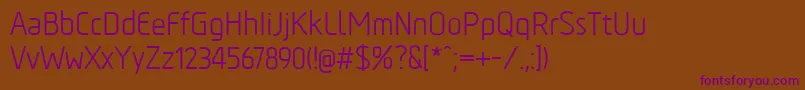 TadaoRegular Font – Purple Fonts on Brown Background
