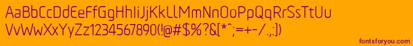 Police TadaoRegular – polices violettes sur fond orange