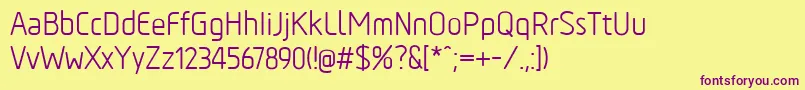 TadaoRegular Font – Purple Fonts on Yellow Background