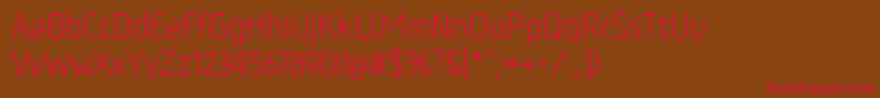 TadaoRegular Font – Red Fonts on Brown Background