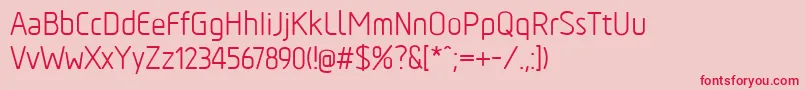 TadaoRegular Font – Red Fonts on Pink Background