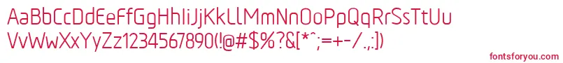 TadaoRegular Font – Red Fonts on White Background