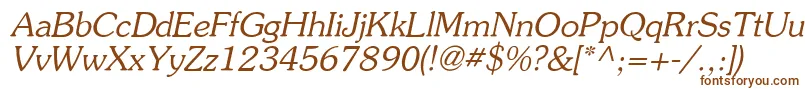 Souvi-fontti – ruskeat fontit valkoisella taustalla