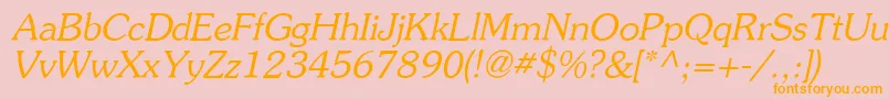 Souvi Font – Orange Fonts on Pink Background