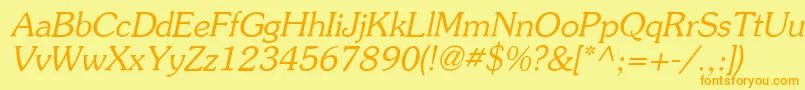 Souvi Font – Orange Fonts on Yellow Background