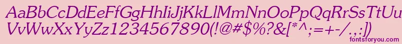 Souvi Font – Purple Fonts on Pink Background