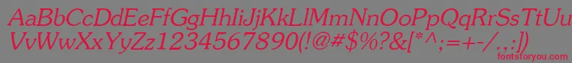 Souvi Font – Red Fonts on Gray Background