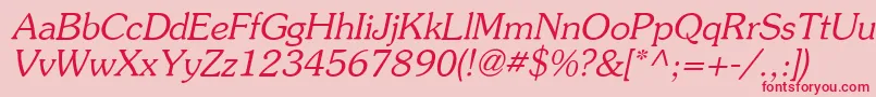 Souvi Font – Red Fonts on Pink Background