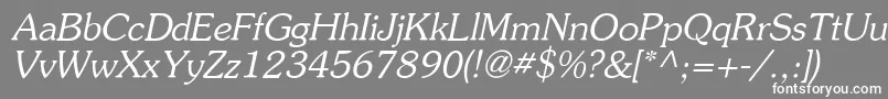 フォントSouvi – 灰色の背景に白い文字