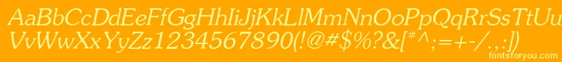 Souvi Font – Yellow Fonts on Orange Background