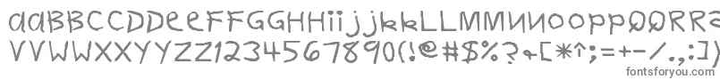 フォントFirstgraderNormal – 白い背景に灰色の文字