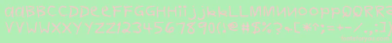 FirstgraderNormal Font – Pink Fonts on Green Background