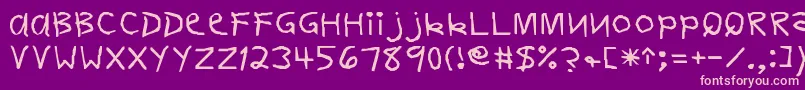 FirstgraderNormal Font – Pink Fonts on Purple Background