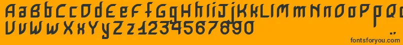 KrugoviRegular Font – Black Fonts on Orange Background