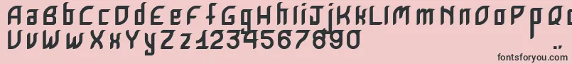 KrugoviRegular Font – Black Fonts on Pink Background