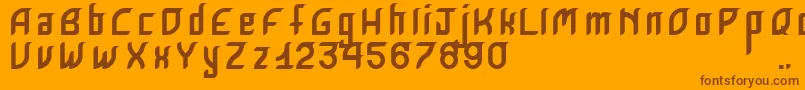 KrugoviRegular Font – Brown Fonts on Orange Background