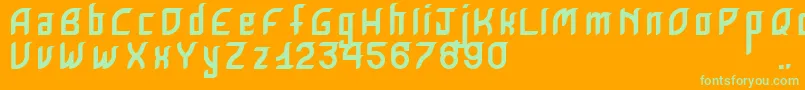 KrugoviRegular Font – Green Fonts on Orange Background