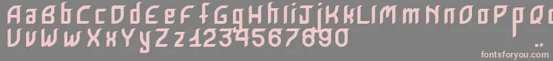 KrugoviRegular-Schriftart – Rosa Schriften auf grauem Hintergrund