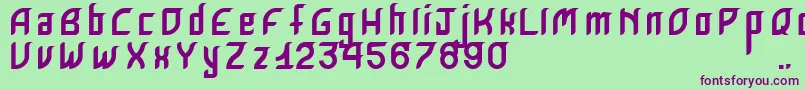 KrugoviRegular Font – Purple Fonts on Green Background