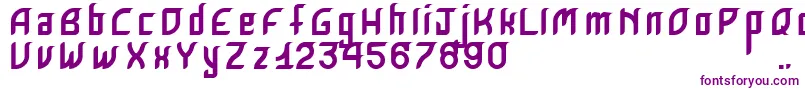 Шрифт KrugoviRegular – фиолетовые шрифты на белом фоне