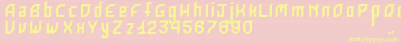 KrugoviRegular Font – Yellow Fonts on Pink Background