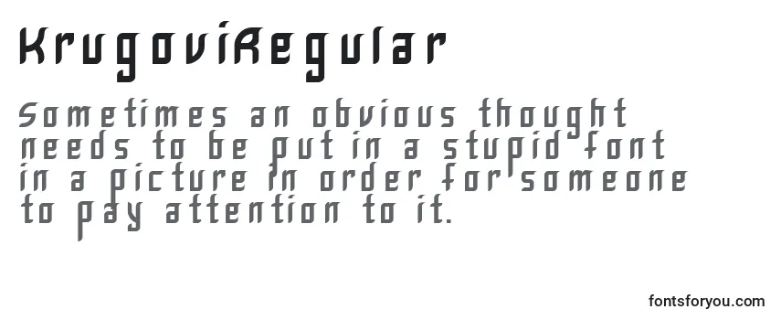 Обзор шрифта KrugoviRegular