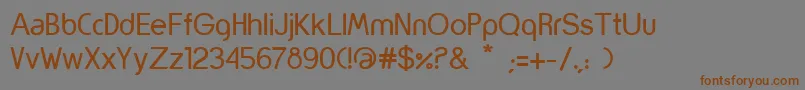 Czcionka Yorkville – brązowe czcionki na szarym tle