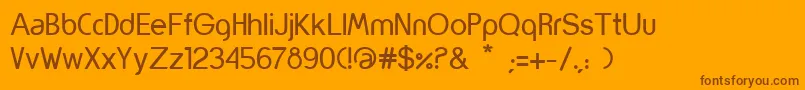 フォントYorkville – オレンジの背景に茶色のフォント