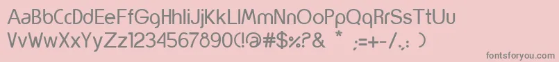 フォントYorkville – ピンクの背景に灰色の文字